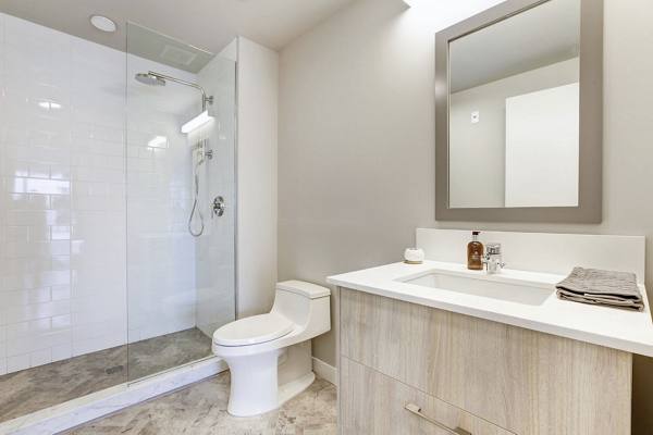 bathroom at Harbor 1500 Apartments