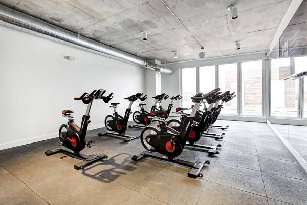 fitness center at Harbor 1500 Apartments