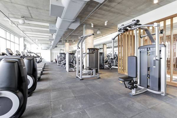 fitness center at Harbor 1500 Apartments