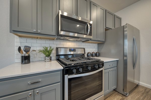 Kitchens with stainless steel appliances at Pradera Luxury Rental Homes