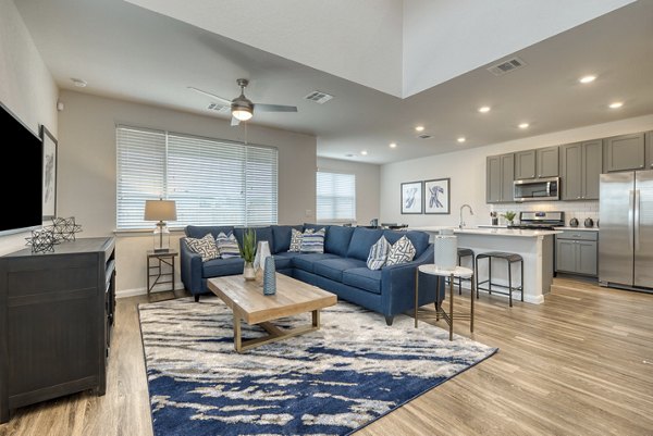 Living room with elegant furnishings in Pradera Luxury Rental Homes