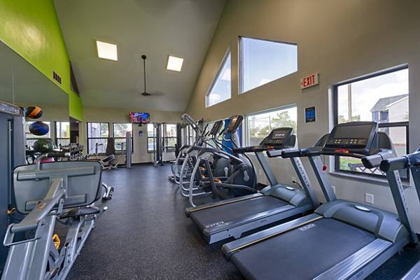 fitness center at Raintree Apartments