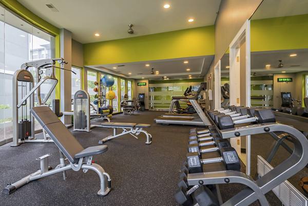 fitness center at 3949 Apartments