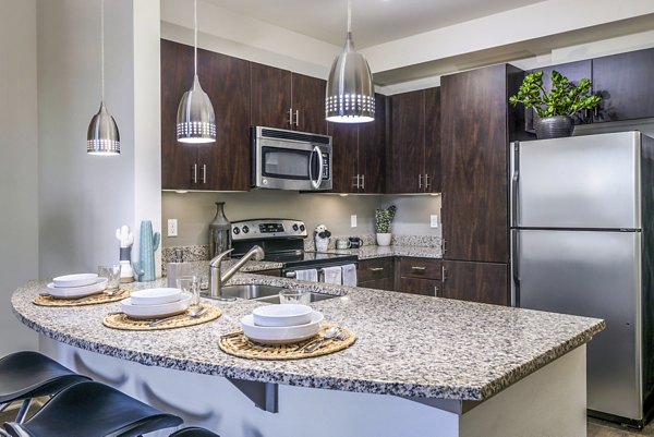 kitchen at The District on Apache Apartments