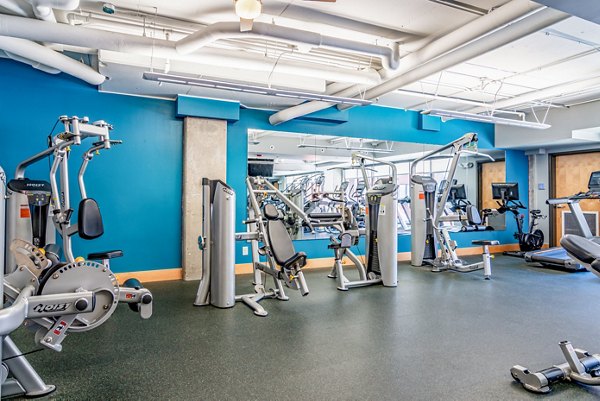fitness center at Georgia Heights Apartments