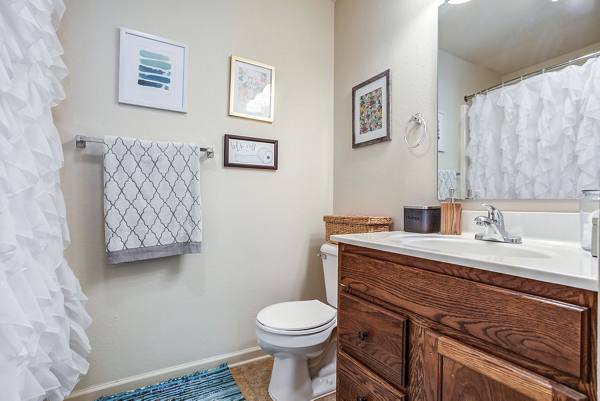 bathroom at Irish Row Apartments