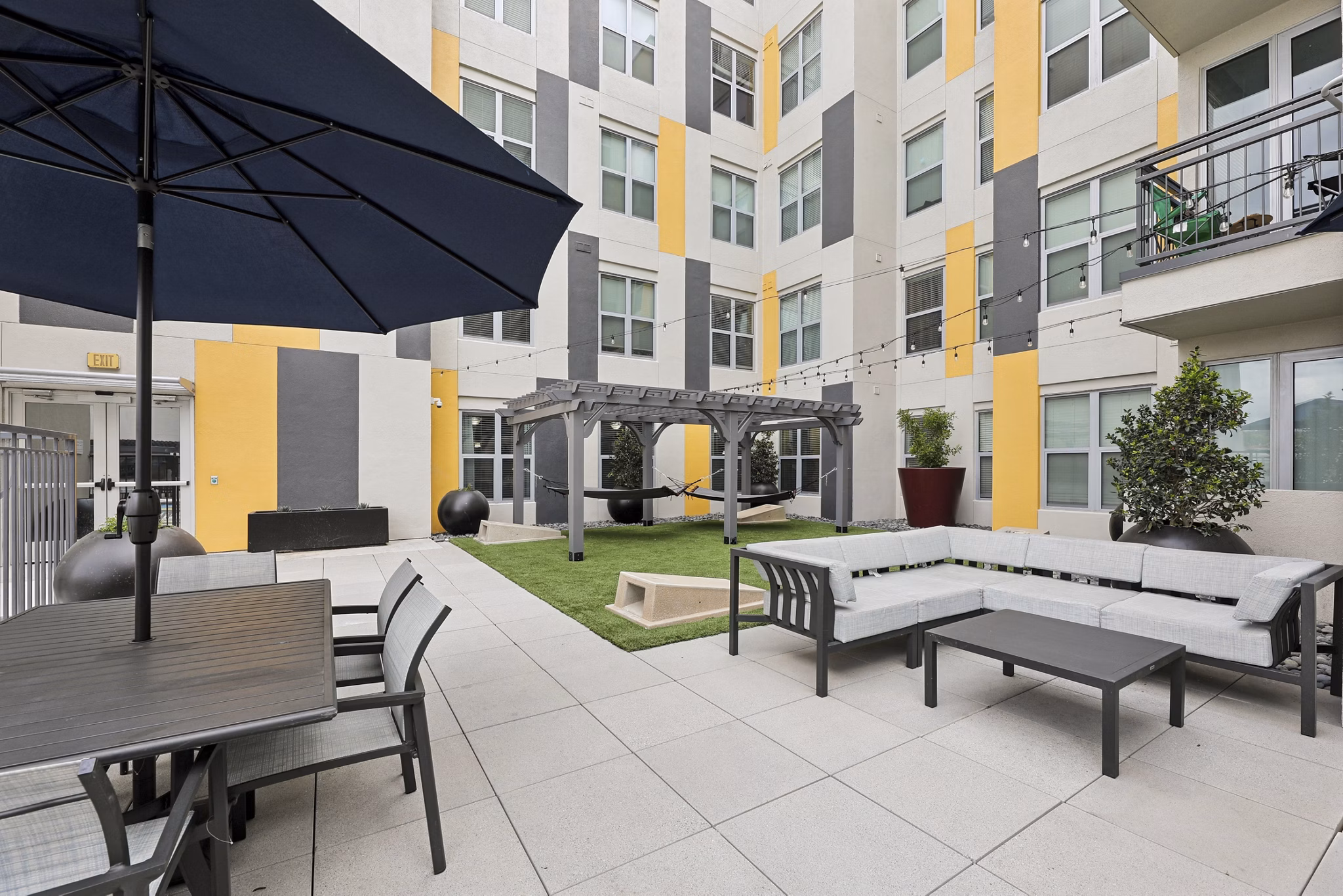 Patio at The Local Downtown Apartments