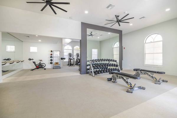 fitness center at The Lofts Apartments
