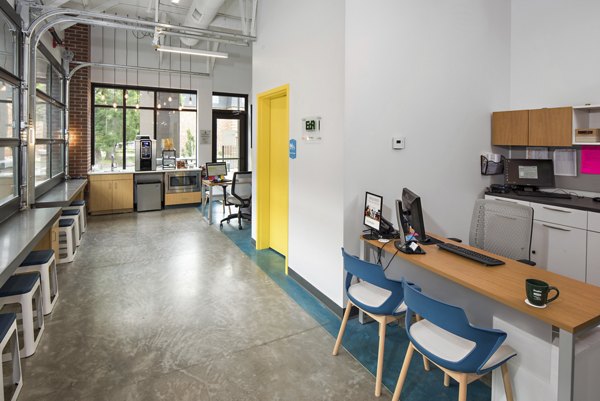 Stylish clubhouse with modern design at Lokal Apartments, perfect for community gatherings and leisure activities