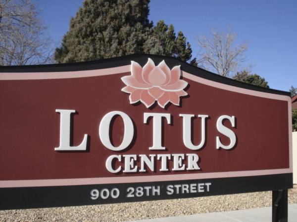 signage at The Lotus Apartments
