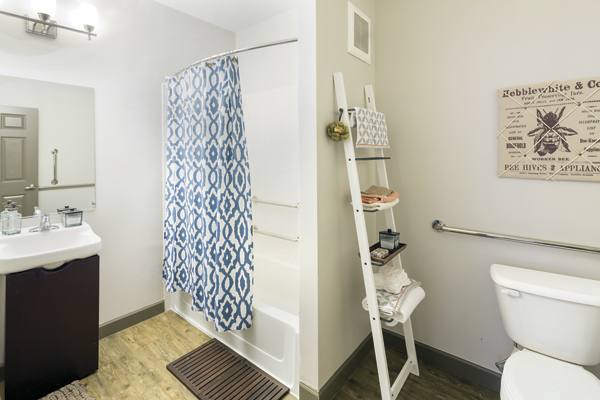 bathroom at The Lotus Apartments