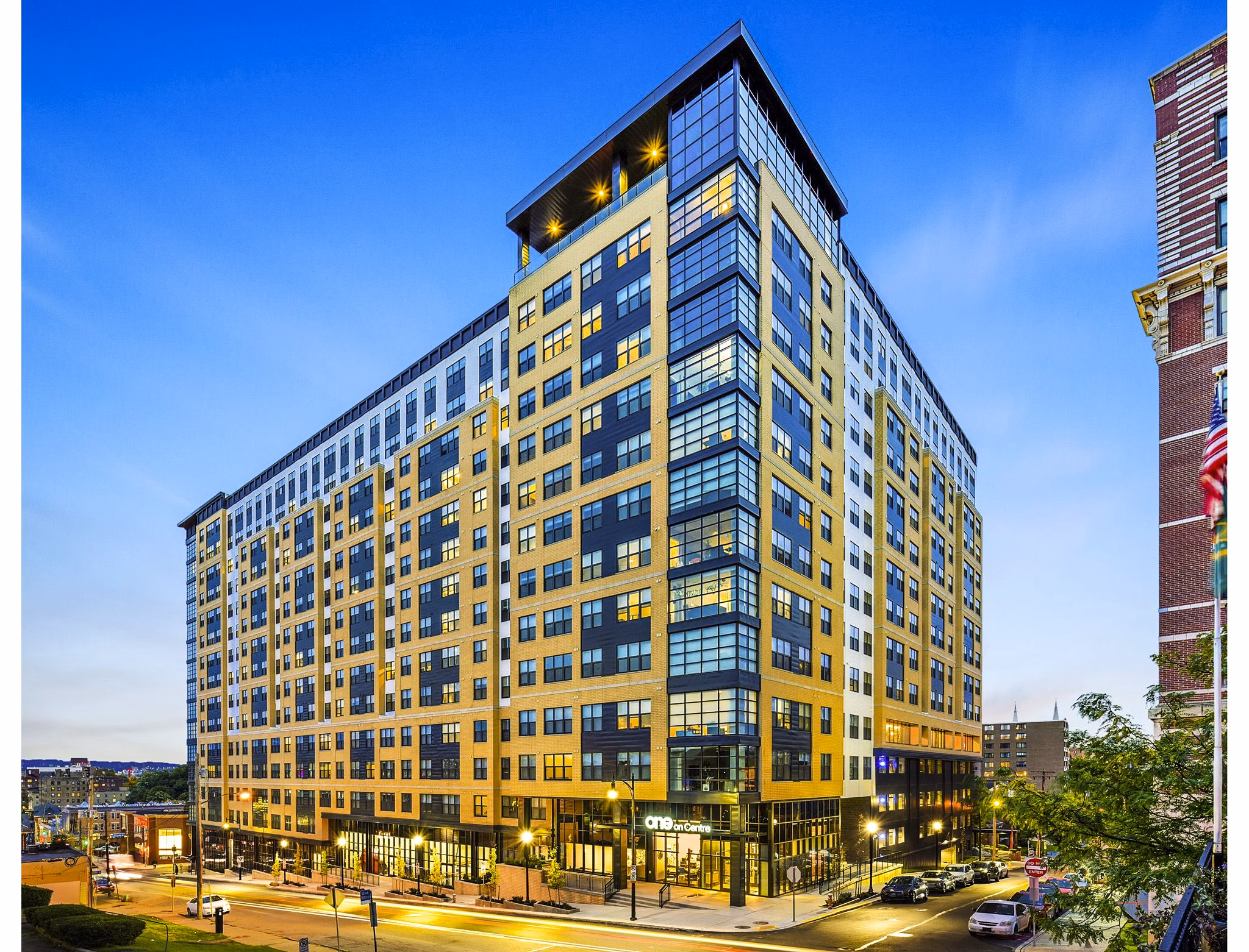 exterior at One on Centre Apartments