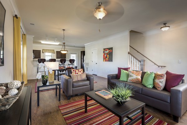 living room at The Retreat at Blacksburg Apartments