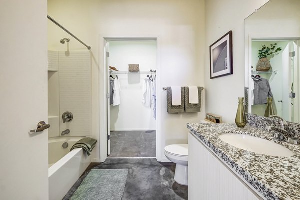 bathroom at Roosevelt Point Apartments