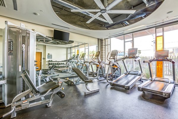 fitness center at Roosevelt Point Apartments