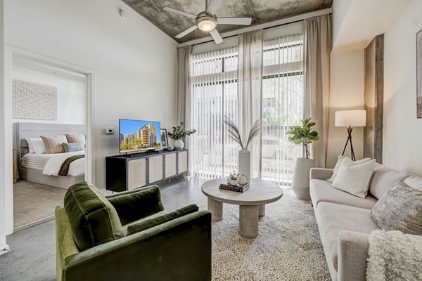 living oom at Roosevelt Point Apartments