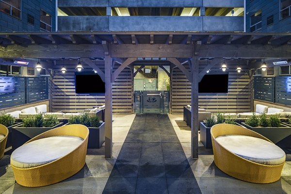 Private balcony with sweeping city views at SkyVue Apartments, a luxury living option offering outdoor relaxation spaces