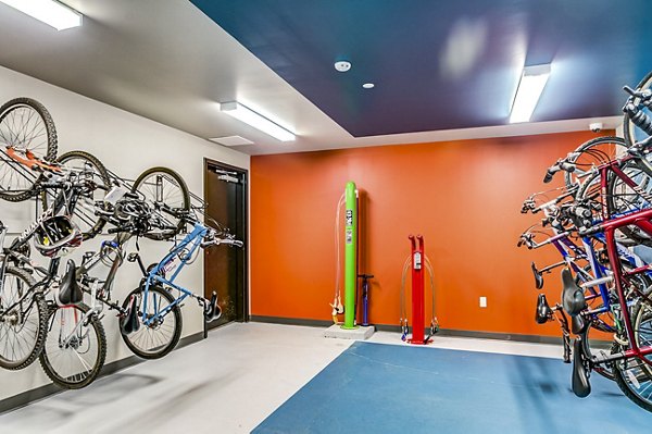 Secure bike storage at Southside Commons Apartments for cyclists in a vibrant community
