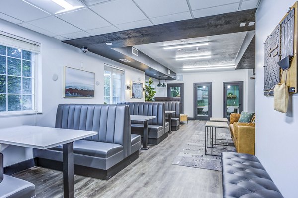 clubhouse study area at Campus Village - E. Lansing Apartments