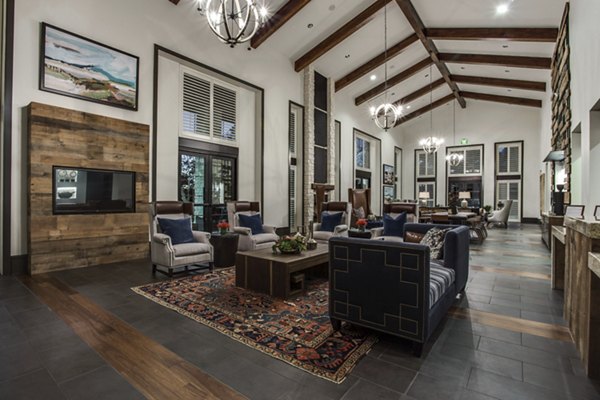 Elegant lobby with modern furnishings at The Michael at Presidio Apartments