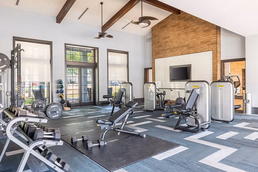 fitness center at The Michael at Presidio Apartments