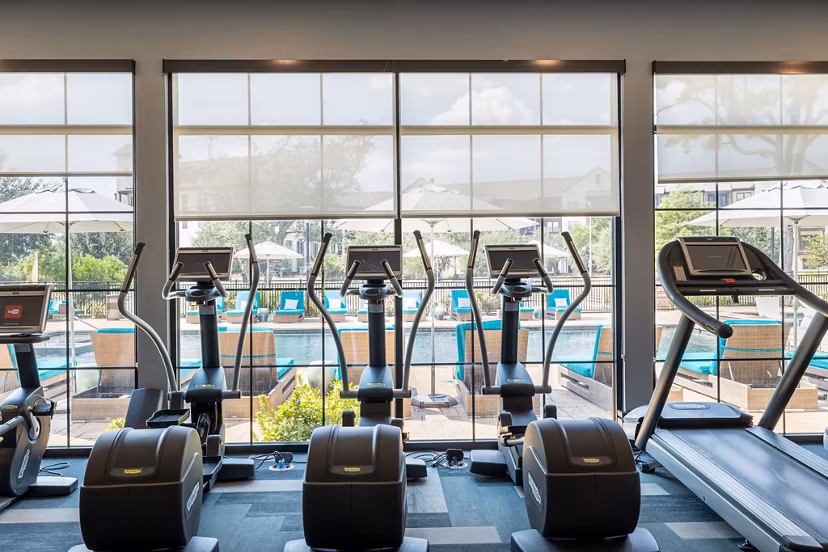 fitness center at The Michael at Presidio Apartments