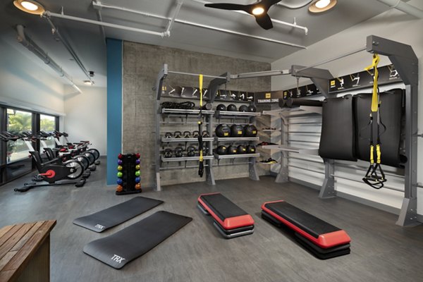State-of-the-art fitness center at Pierside South Apartments with modern equipment and spacious workout areas