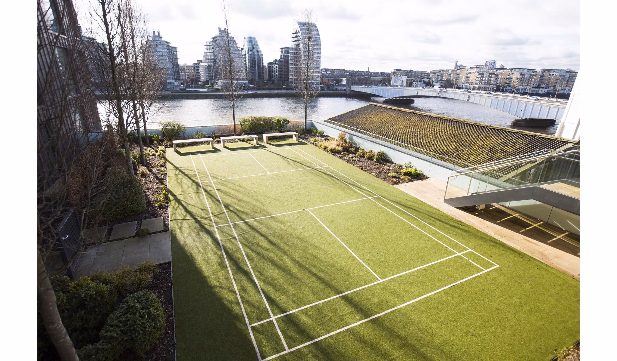 tennis court at Fulham Riverside