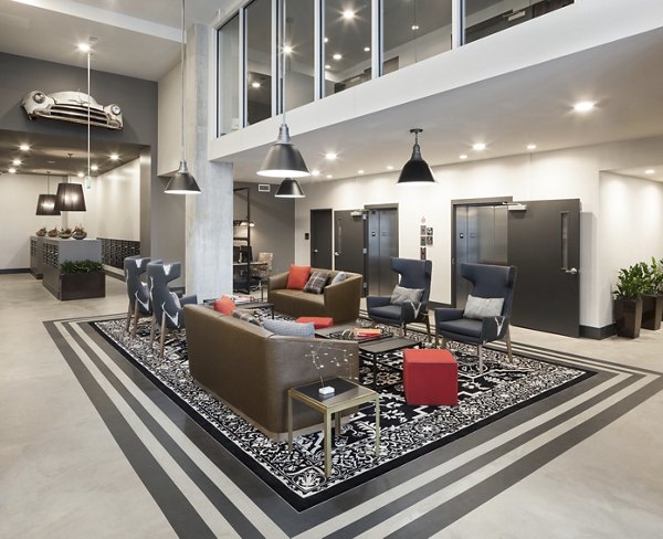 Modern clubhouse with sleek interiors at Alexan West Highland apartments