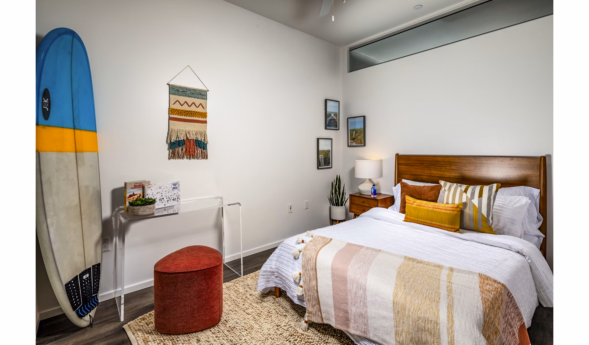 Modern bedroom with elegant furnishings at Burano Place Apartments