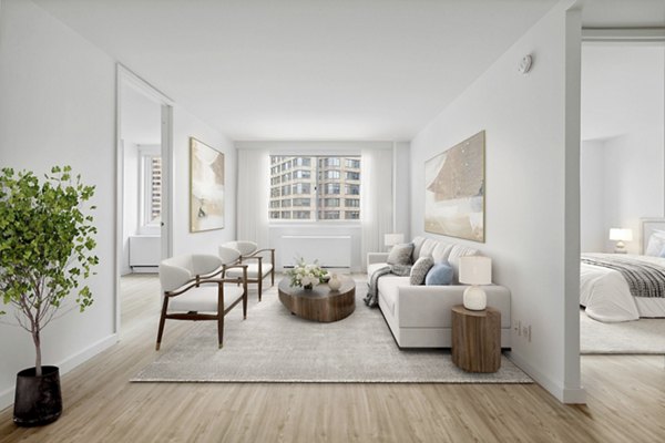 clubhouse at Two Lincoln Square Apartments