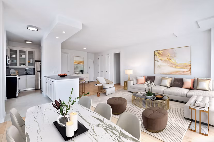 dinning room at Two Lincoln Square Apartments