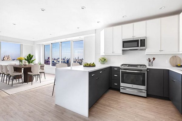 kitchen at Two Lincoln Square Apartments