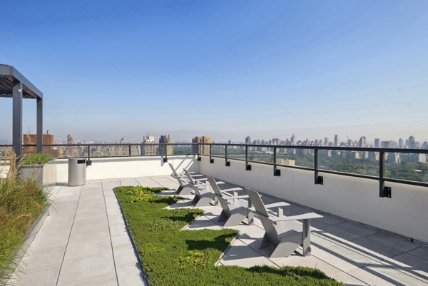 patio at Two Lincoln Square Apartments