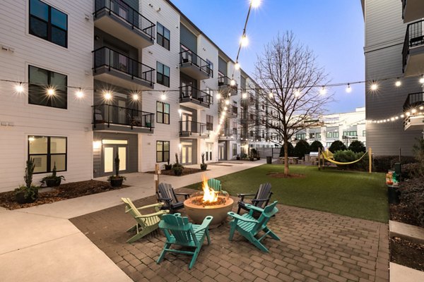 fire pit at The Oliver Apartments