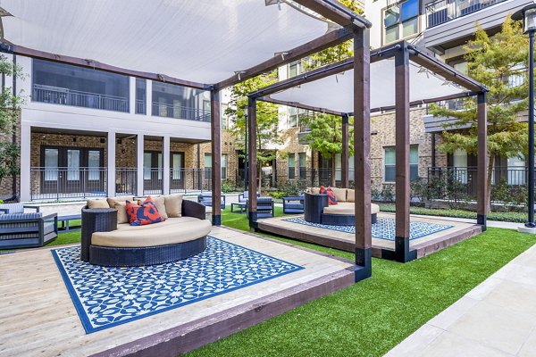 pool patio at Flatiron Domain Apartments