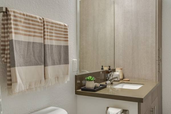 bathroom at Solterra at Civic Center Apartments                      