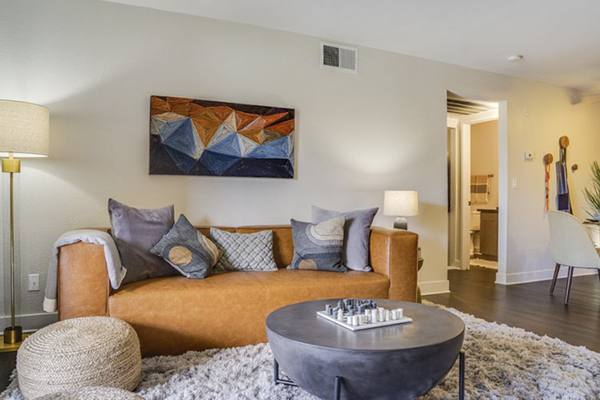 living room at Solterra at Civic Center Apartments                       