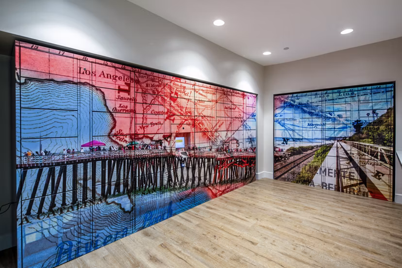 Parcel pick-up and mail room at Seacrest Apartment Homes, offering convenient package storage solutions