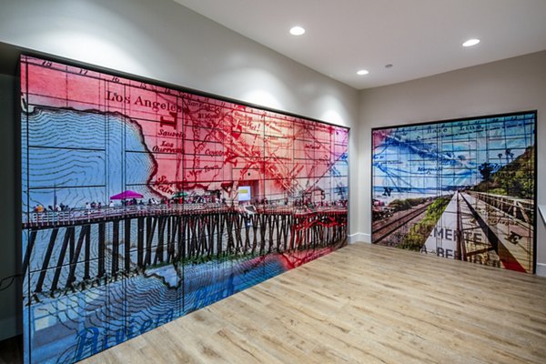 Parcel pick-up and mail room at Seacrest Apartment Homes, offering convenient package storage solutions