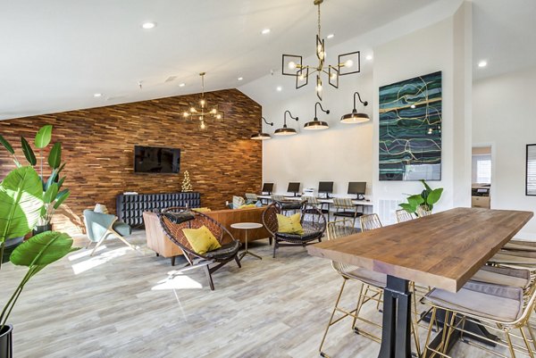 Modern clubhouse with comfortable seating and amenities at Avana Chandler Apartments
