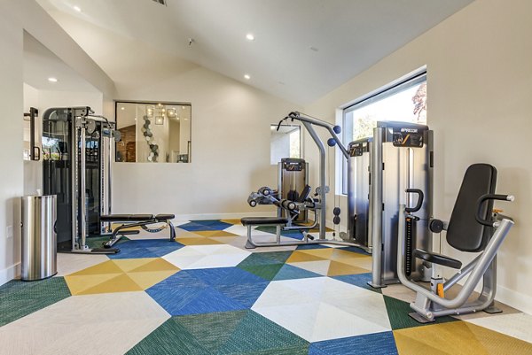 Fitness center featuring modern equipment at Avana Chandler Apartments