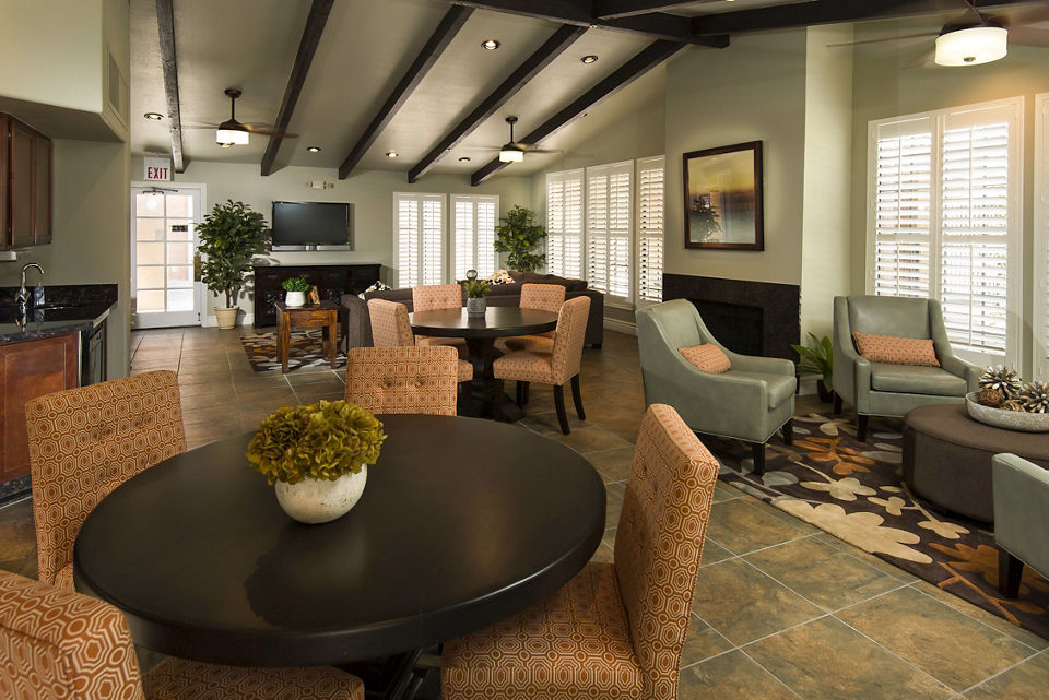 Elegant clubhouse with modern design at Avana Gilbert luxury apartments