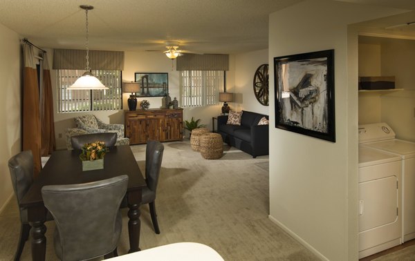 Elegant dining room with modern furnishings at Avana Gilbert luxury apartments