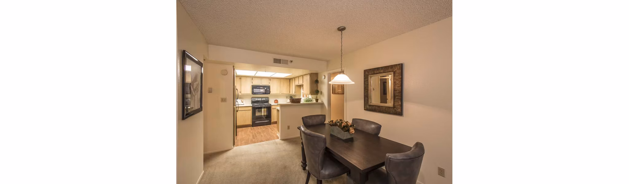 Modern kitchen with stainless steel appliances in Avana Gilbert luxury apartments