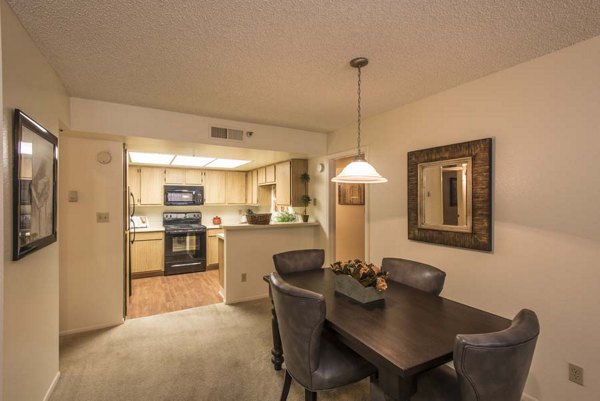 Modern kitchen with stainless steel appliances in Avana Gilbert luxury apartments