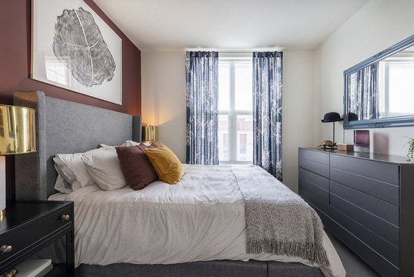 bedroom at West of Chestnut Apartments