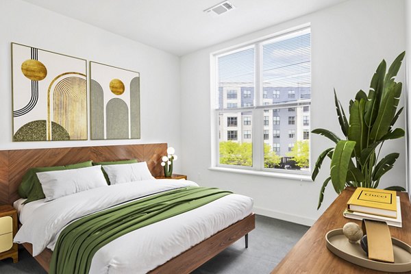 bedroom at West of Chestnut Apartments