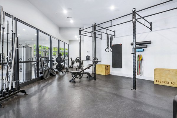 fitness center at West of Chestnut Apartments
