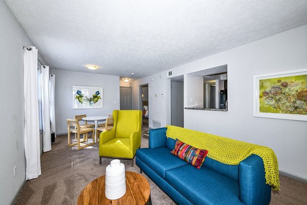 living room at Avana Woods Apartments